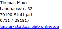 Adresse Maier