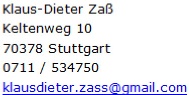 Adresse Klaus-Dieter Zass